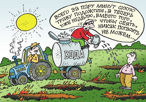 Выжигание сухой растительности запрещено!